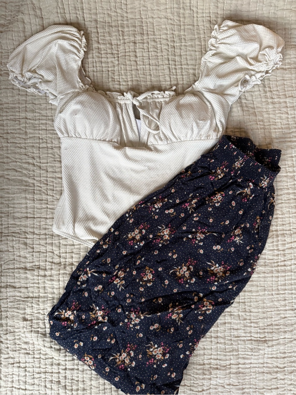 White Sweetheart Cottage Core Body Suit size small